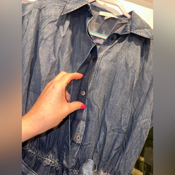 EUC She‎ & Sky Size Large Denim Blue Women's Flowy Romper - Picture 8 of 11